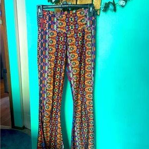Colorful Patterned Flare Pants